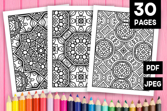 Explore the Art of Geometric Coloring: 30 Wonderful Pages for Adults