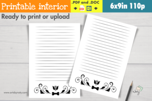Flourish Arabesque Printable Journal for KDP