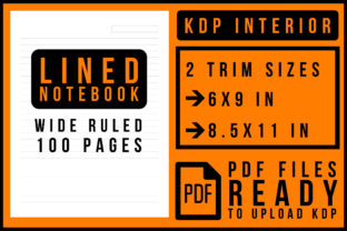 High-Quality KDP Interior Wide Ruled Notebooks