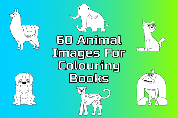 Unlock Your Creativity with 60 Animal Images for Colouring Books